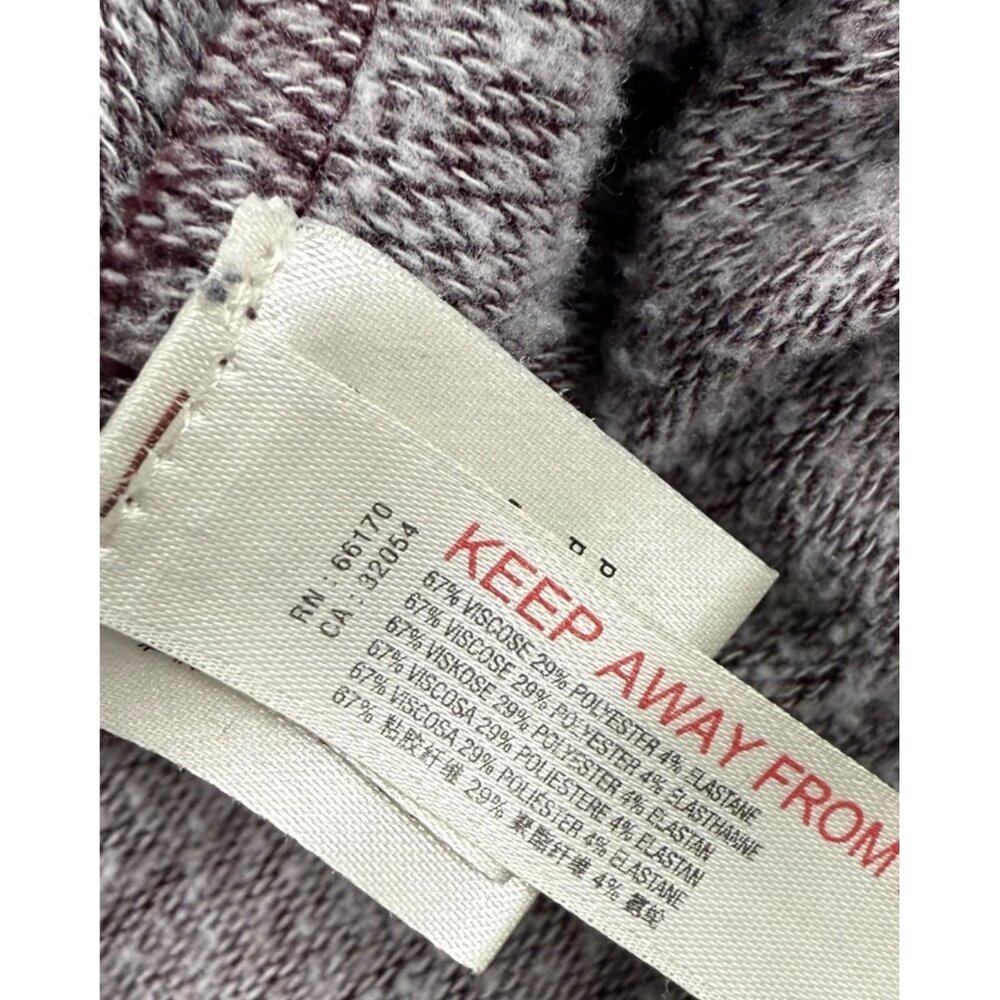 XS We the Free People Bonfire Hoodie Cropped Sweatshirt Fig Maroon Oversized Coz - Picture 11 of 11